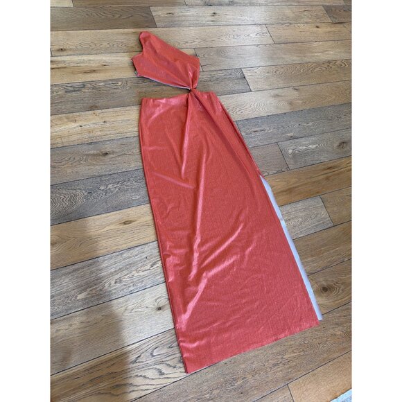 Baobab Luana Cut Out Maxi Dress Durazno Orange Womens Size Large - Picture 8 of 12